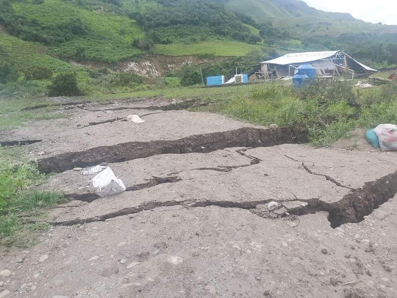 Nuevos hundimientos y deslizamientos de tierra en centros poblados y caseríos de la Peca.