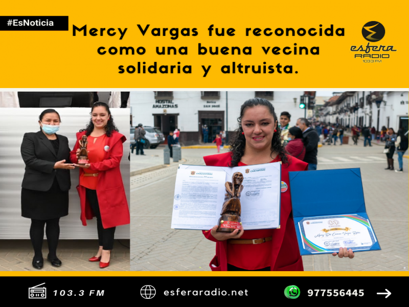 Mercy Vargas fue reconocida como una buena vecina, solidaria y altruista.
