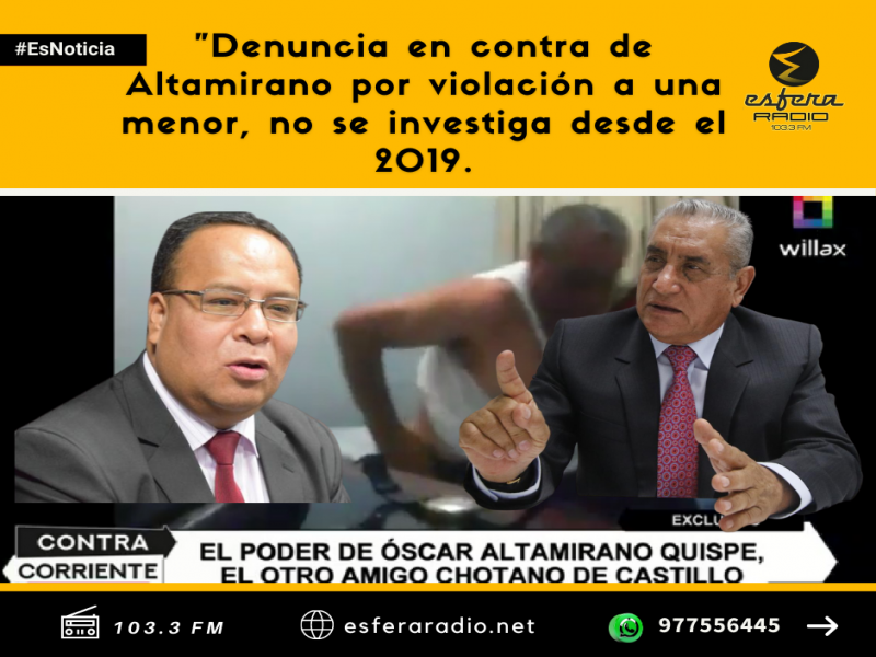 Denuncia en contra de Altamirano por violación a una menor, no se investiga desde el 2019.