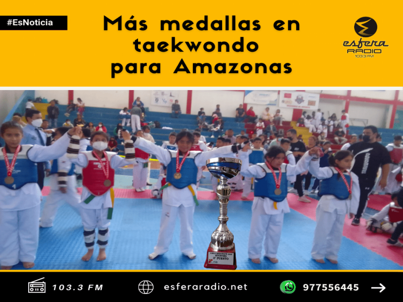 Más medallas en taekwondo para Amazonas.
