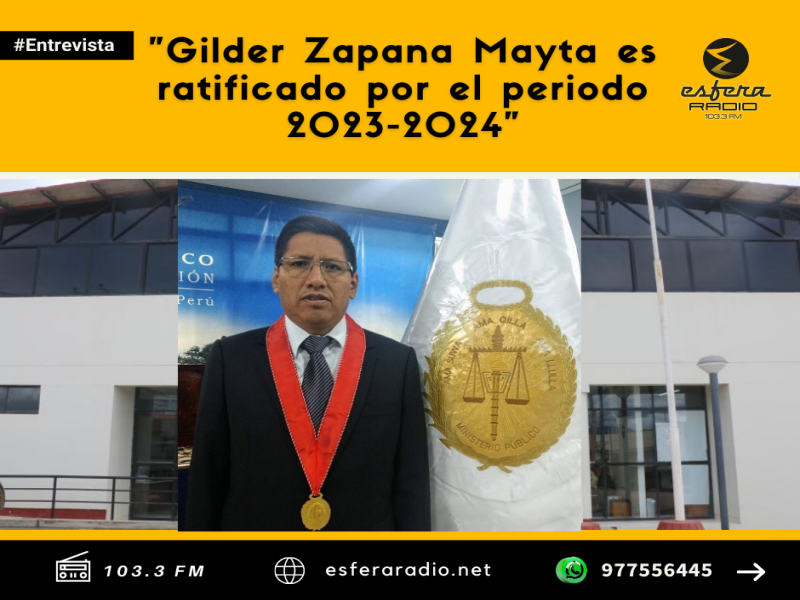 Gilder Zapana Mayta es ratificado como presidente de la Junta de Fiscales Superiores de Amazonas, 2023-2024.