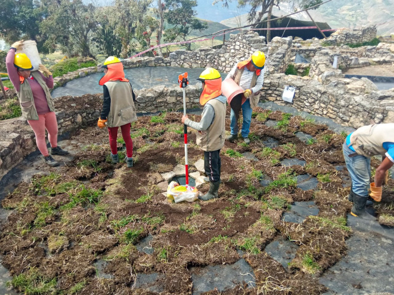 Ministerio de Cultura alcanzó el 68% de avances en la impermeabilización y mejora del sistema de drenaje del sector sur de la Llaqta de Kuélap