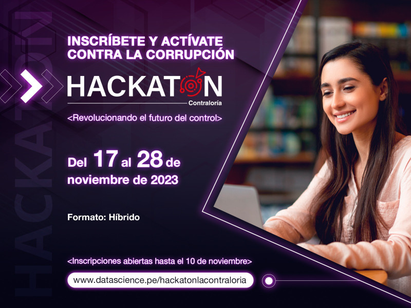 Contraloría culminará inscripciones para hackatón “Revolucionando el futuro del control” el 10 de noviembre 
