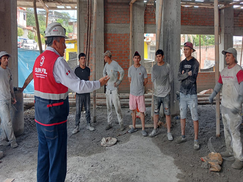 Sunafil verifica cumplimiento de derechos laborales de trabajadores de construcción civil en la provincia de Utcubamba