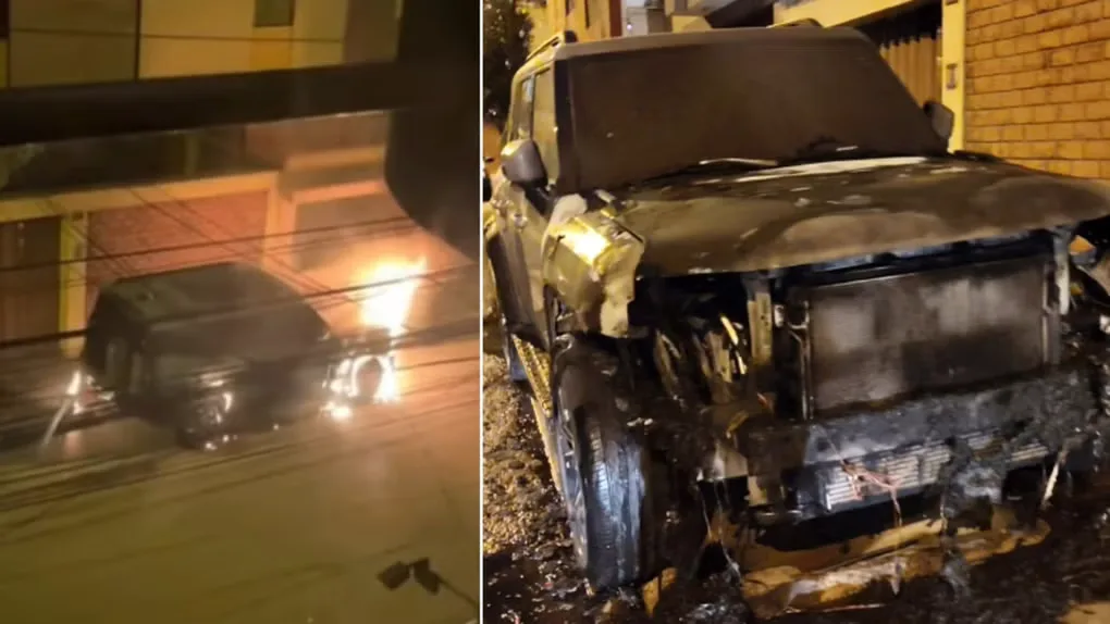 Los Olivos: delincuente incendió camioneta de empresario frente a su vivienda