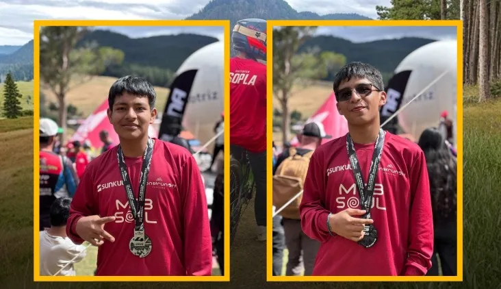 Estudiantes del colegio Alfred Nobel destacan en competencia nacional de Downhill
