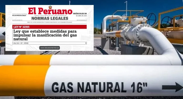 Ley de masificación del gas natural sigue sin reglamento después de 17 meses