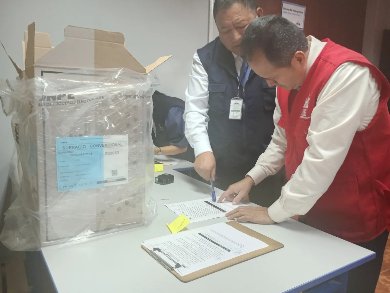 ODPE Chachapoyas verifica material para la segunda vuelta